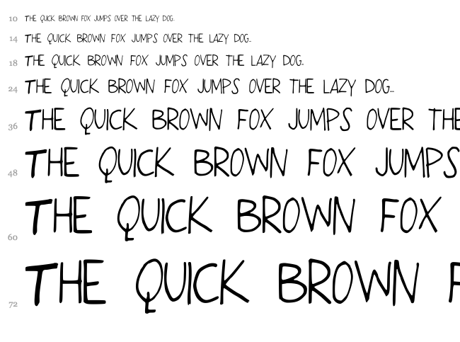 Karma Cycle font waterfall